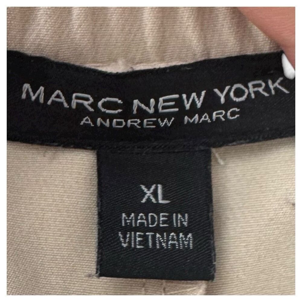 Marc New York Women’s XL Beige Cargo Jogger Pants Elastic Waist Tapered Leg - Picture 4 of 6